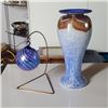 Image 1 : BLUE IRIDESCENT HANDMADE ART GLASS