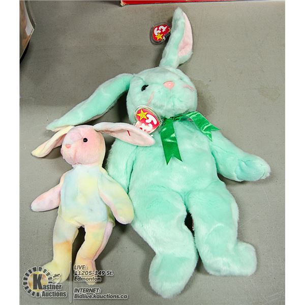 MEDIUM TY BEANIE BUNNY WITH SMALL BUNNY