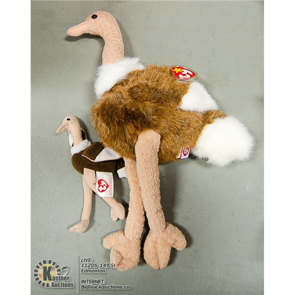 MEDIUM TY BEANIE OSTRICH WITH SMALL OSTRICH