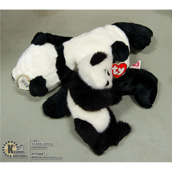 MEDIUM TY BEANIE PANDA WITH SMALL PANDA