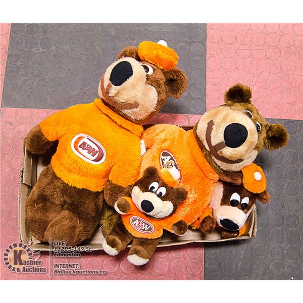 LOT OF A&W BEARS