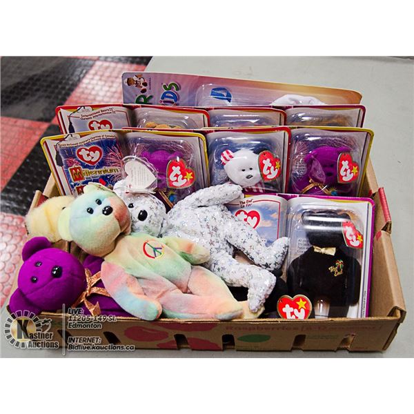 FLAT OF TY BEANIE BEARS