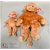 Image 1 : MEDIUM TY BEANIE MONKEY WITH SMALL MONKEY