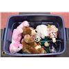 Image 1 : BLUE BIN WITH ASSORTED TEDDY BEARS
