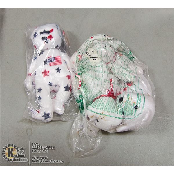 LOT OF 5 ASSORTED TY BEANIES