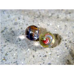 BB Marbles: 2 Mint Handmade Swirls