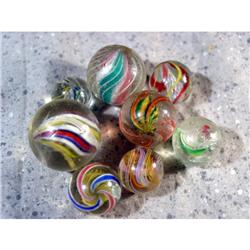 BB Marbles: 8 Assorted Handmade Swirls