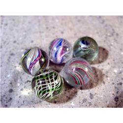 BB Marbles: 5 Mint Handmade Swirls