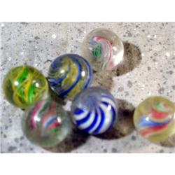 BB Marbles: 6 Handmade Swirls
