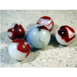 BB Marbles: 5 Akro Oxbloods