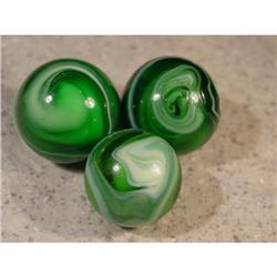 BB Marbles: 3 MF Christensen Green Slags