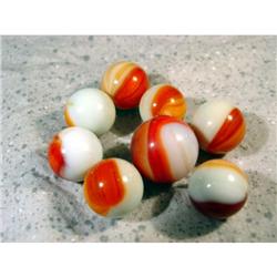 BB Marbles: 7 Akro Hero Patches Mint