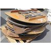 Image 1 : Qty Approx. 9 Misc Half-Circle Wood Folding Tables 62" Length