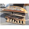 Image 2 : Qty Approx. 9 Misc Half-Circle Wood Folding Tables 62" Length