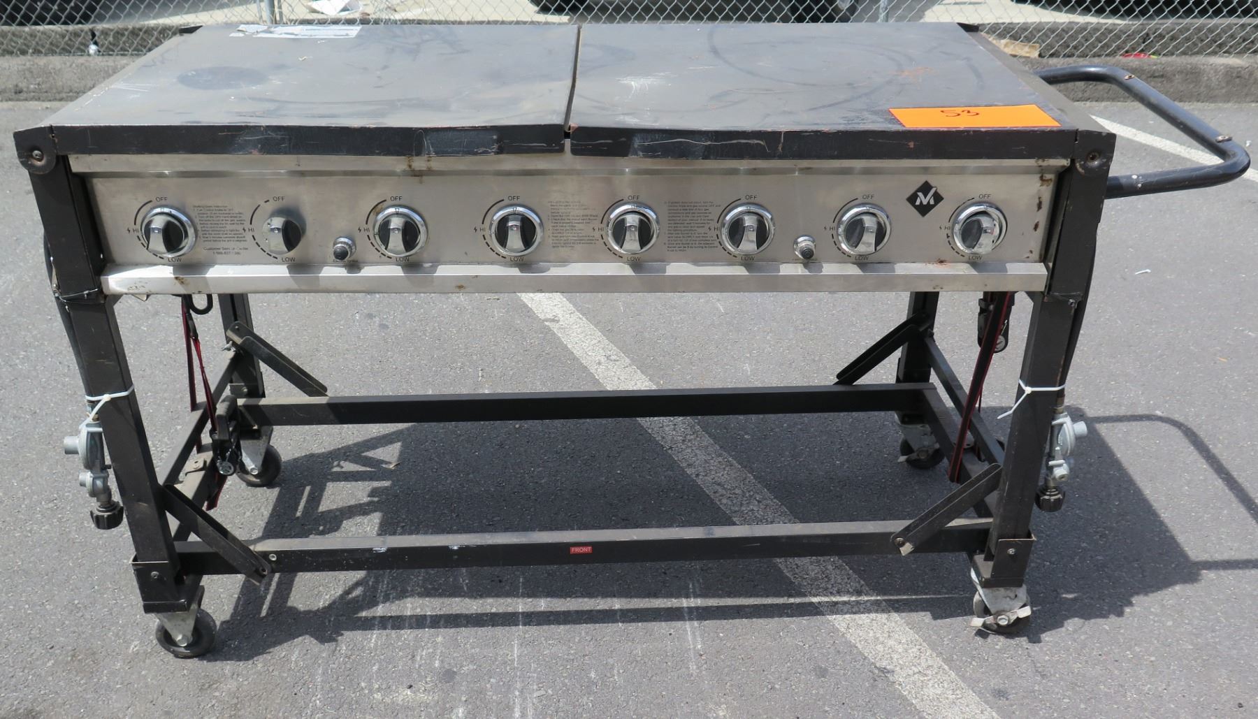 M Rolling Commercial 8 Burner Large Propane Gas BBQ Grill large gas bbq