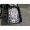 Image 2 : Qty 3 Plastic Bins Cords, Bin White String Lights & 3 Pails Cleaning Supply