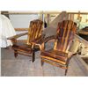 Image 2 : Qty 2 Adirondack Chairs 30"x19"x35"Ht.