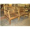 Image 2 : Teak Wood Modular 3 Seat Sectional Couch Frame w/ Right Arm Rest 25"x24"x33"H each