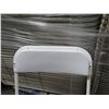 Image 4 : Qty 150 White Metal Folding Chairs 15"x15"x36"H