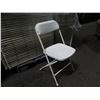 Image 2 : Qty 150 White Metal Folding Chairs 15"x15"x36"H