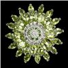 Image 1 : Natural Peridot &  Chrome Diopside Ring