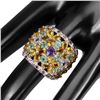 Image 3 : Natural Citrine Amethyst Emerald Ring