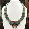Image 1 : Tibet Natural Stone Tribal Queen Royal Necklace
