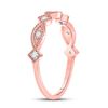 Image 4 : Diamond Stackable Band Ring 1/8 Cttw 10kt Rose Gold