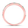 Image 4 : Emerald Diamond Alternating Stackable Band Ring 1/4 Cttw 10kt Rose Gold