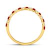 Image 4 : Princess Ruby Diamond Alternating Stackable Band Ring 3/8 Cttw 10kt Yellow Gold