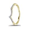Image 3 : Diamond Wedding Contoured Band 1/20 Cttw 14kt Yellow Gold