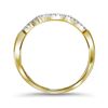 Image 4 : Diamond Wedding Contoured Band 1/20 Cttw 14kt Yellow Gold