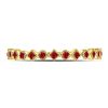 Image 2 : Ruby Square Dot Stackable Band Ring 1/5 Cttw 10kt Yellow Gold