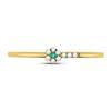 Image 2 : Emerald Diamond Stackable Band Ring 1/20 Cttw 10kt Yellow Gold