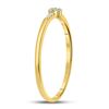 Image 3 : Emerald Diamond Stackable Band Ring 1/20 Cttw 10kt Yellow Gold