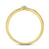 Image 4 : Emerald Diamond Stackable Band Ring 1/20 Cttw 10kt Yellow Gold