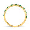 Image 4 : Princess Emerald Diamond Alternating Stackable Band Ring 1/3 Cttw 10kt Yellow Gold