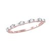 Image 1 : Baguette Diamond Stackable Band Ring 3/8 Cttw 10kt Rose Gold