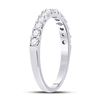 Image 3 : Diamond Single Row Wedding Band 1/2 Cttw 14kt White Gold