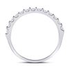 Image 4 : Diamond Single Row Wedding Band 1/2 Cttw 14kt White Gold