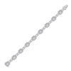 Image 2 : Diamond Square Link Bracelet 5-3/4 Cttw 14kt White Gold