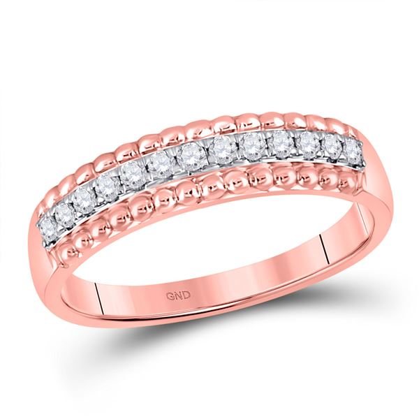 Diamond Wedding Anniversary Band 1/4 Cttw 10kt Rose Gold