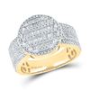 Image 1 : Mens Baguette Diamond Statement Cluster Ring 1 Cttw 10kt Yellow Gold