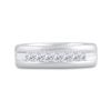 Image 2 : Mens Machine Set Princess Diamond Wedding Channel Band Ring 1 Cttw 14kt White Gold