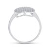 Image 3 : Diamond Heart Ring 1/10 Cttw Sterling Silver