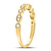 Image 3 : Diamond Marquise Dot Stackable Band Ring 1/6 Cttw 10kt Yellow Gold