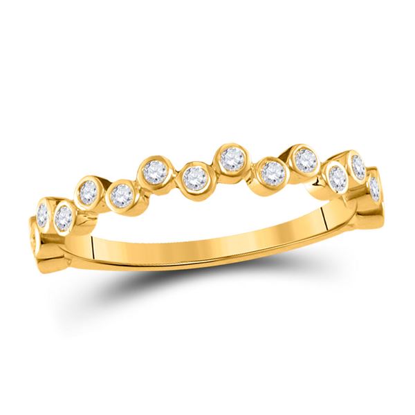 Diamond Stackable Band Ring 1/4 Cttw 10kt Yellow Gold