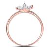 Image 4 : Marquise Diamond Stackable Band Ring 1/4 Cttw 10kt Rose Gold