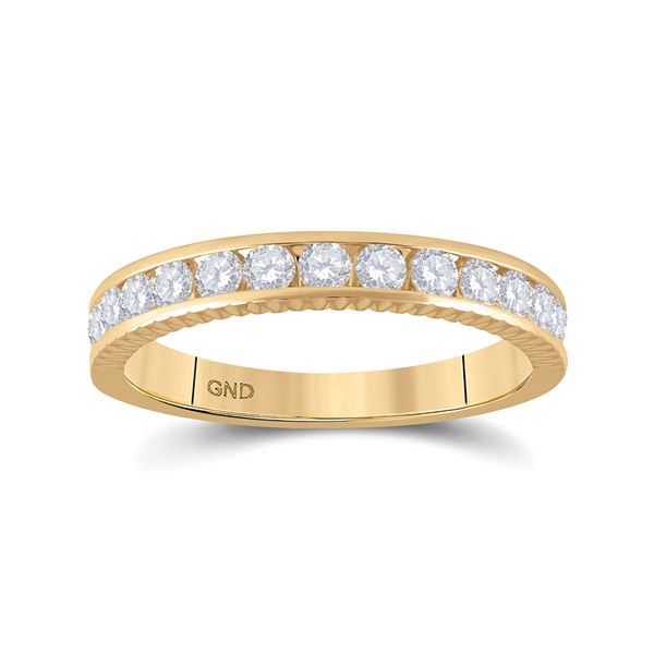 Diamond Wedding Anniversary Band 1/2 Cttw 14kt Yellow Gold