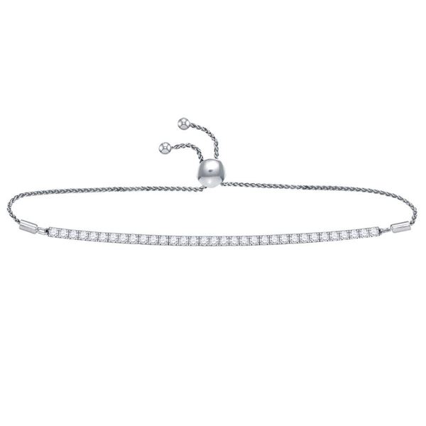 Diamond Classic Bolo Bracelet 4 Cttw 14kt White Gold